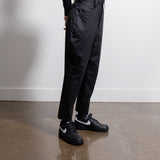 Wool Dobby Shadow Stripe Trouser Black