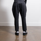 Wool Dobby Shadow Stripe Trouser Black