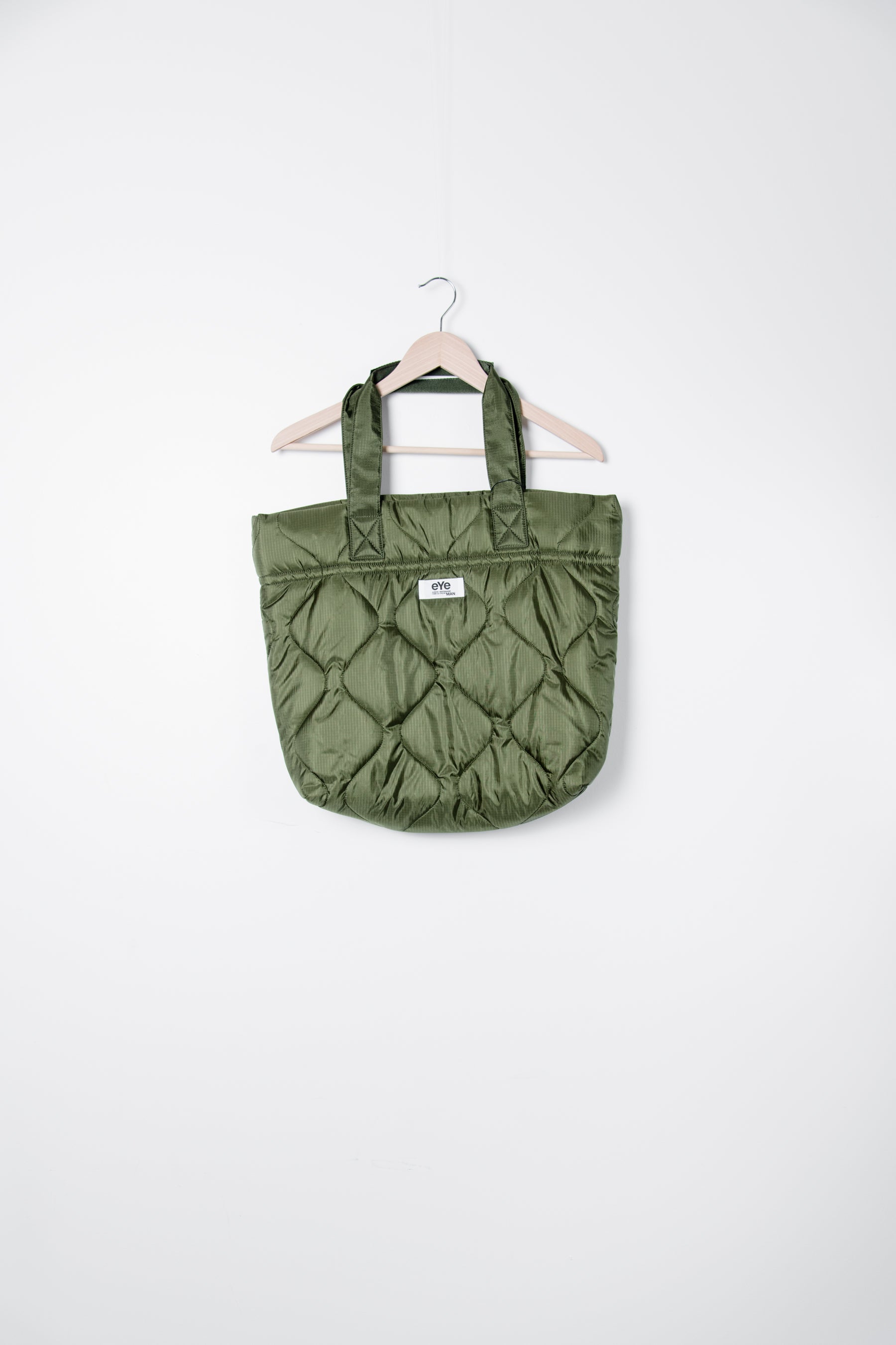 Double Ripstop Quilted Tote Bag Olive K293