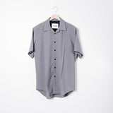 Fine Wool Canvas Shirt Lilac Grey JSMT600833
