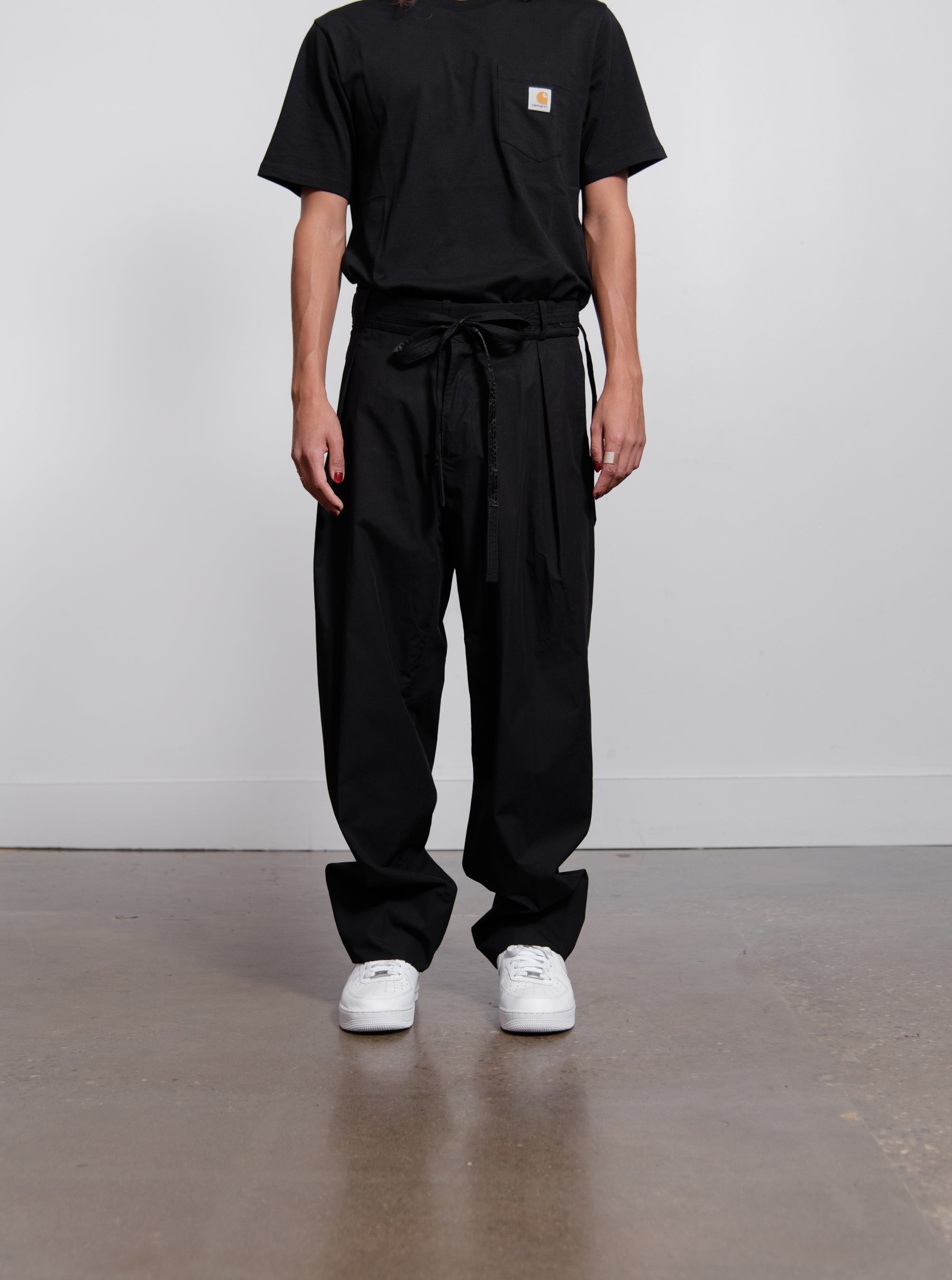 Single Pleat Trouser Black TRS08