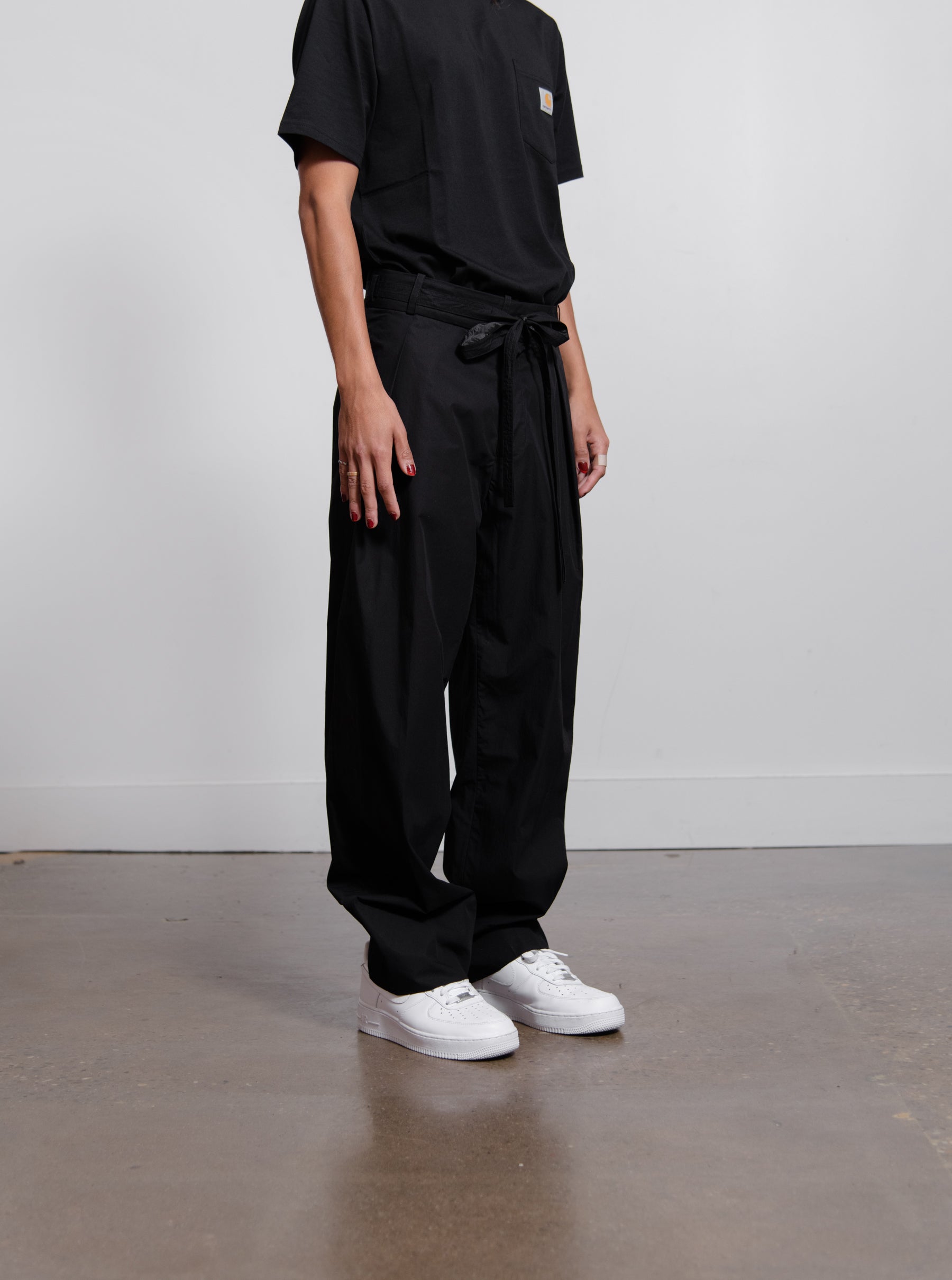 Single Pleat Trouser Black TRS08