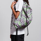 Kaws CDG Logo Print Bag Green K201
