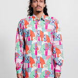 Kaws Eyes Allover Print Shirt Multicolour B019