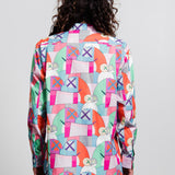 Kaws Eyes Allover Print Shirt Multicolour B019