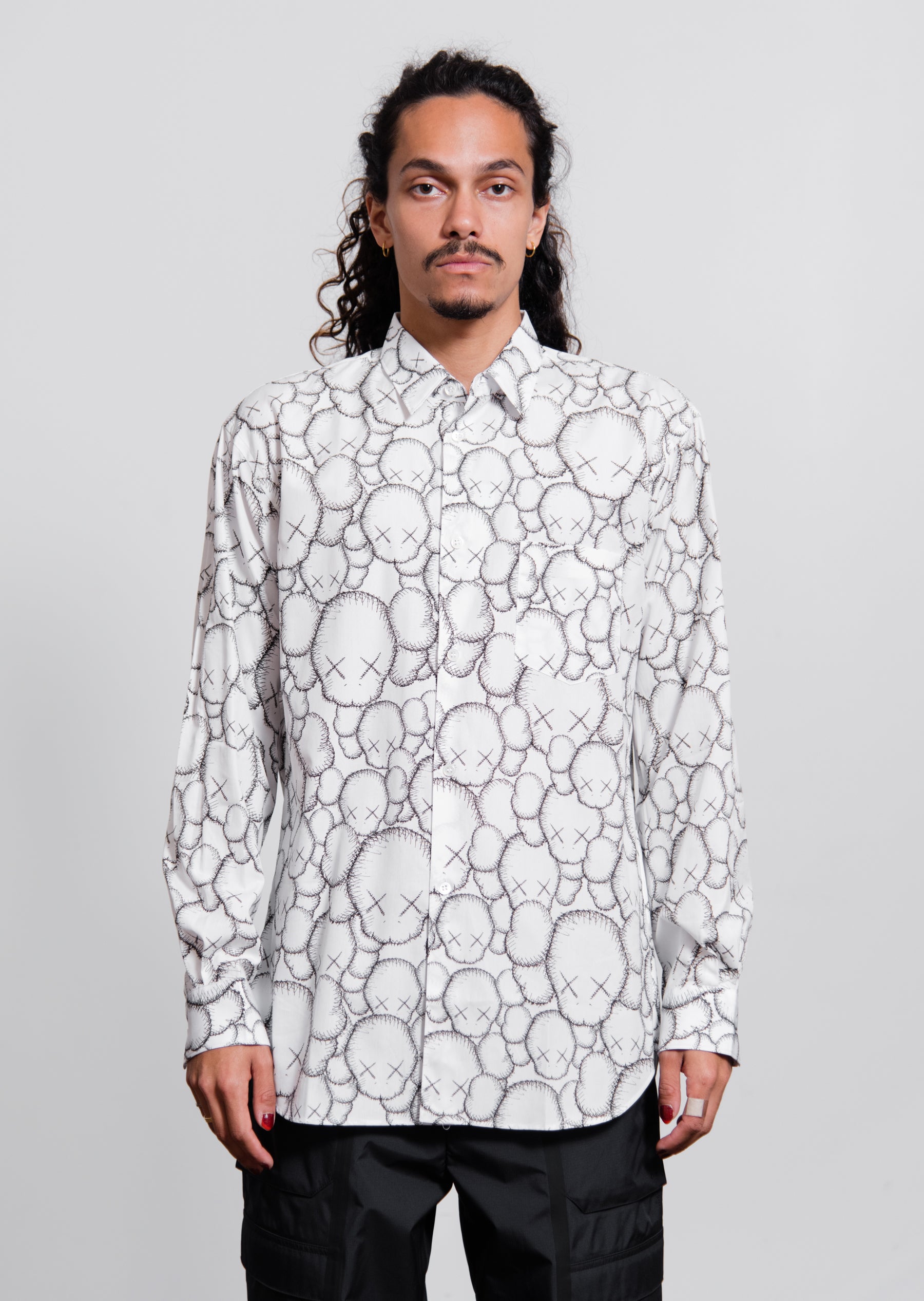 Kaws Allover Companion Print Shirt White/Black B025