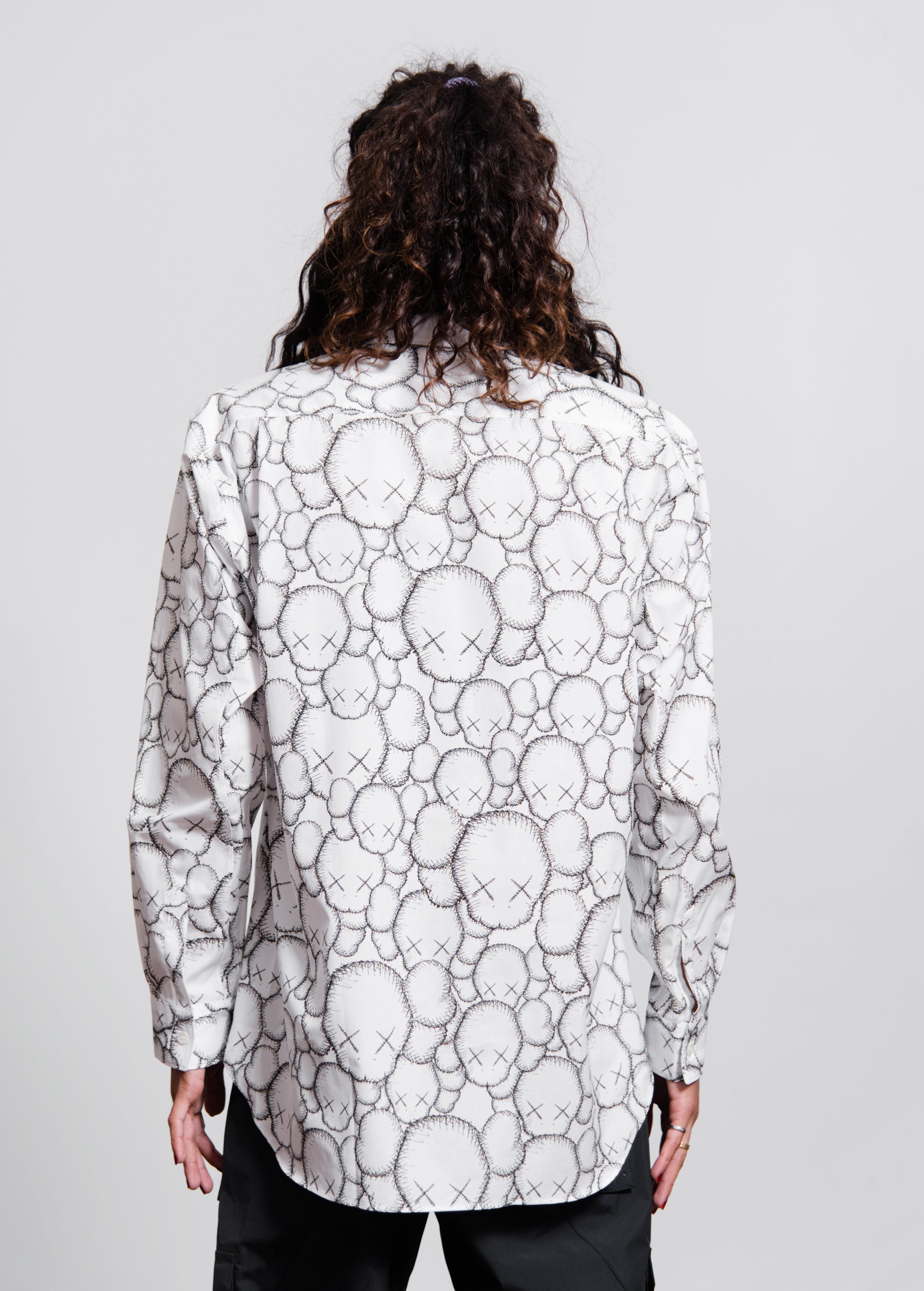 Kaws Allover Companion Print Shirt White/Black B025