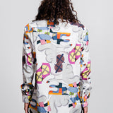 Kaws Hands Allover Print Shirt Multicolour B021