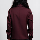 Fine Wool Gabardine Shirt Bordeaux JSMT601826