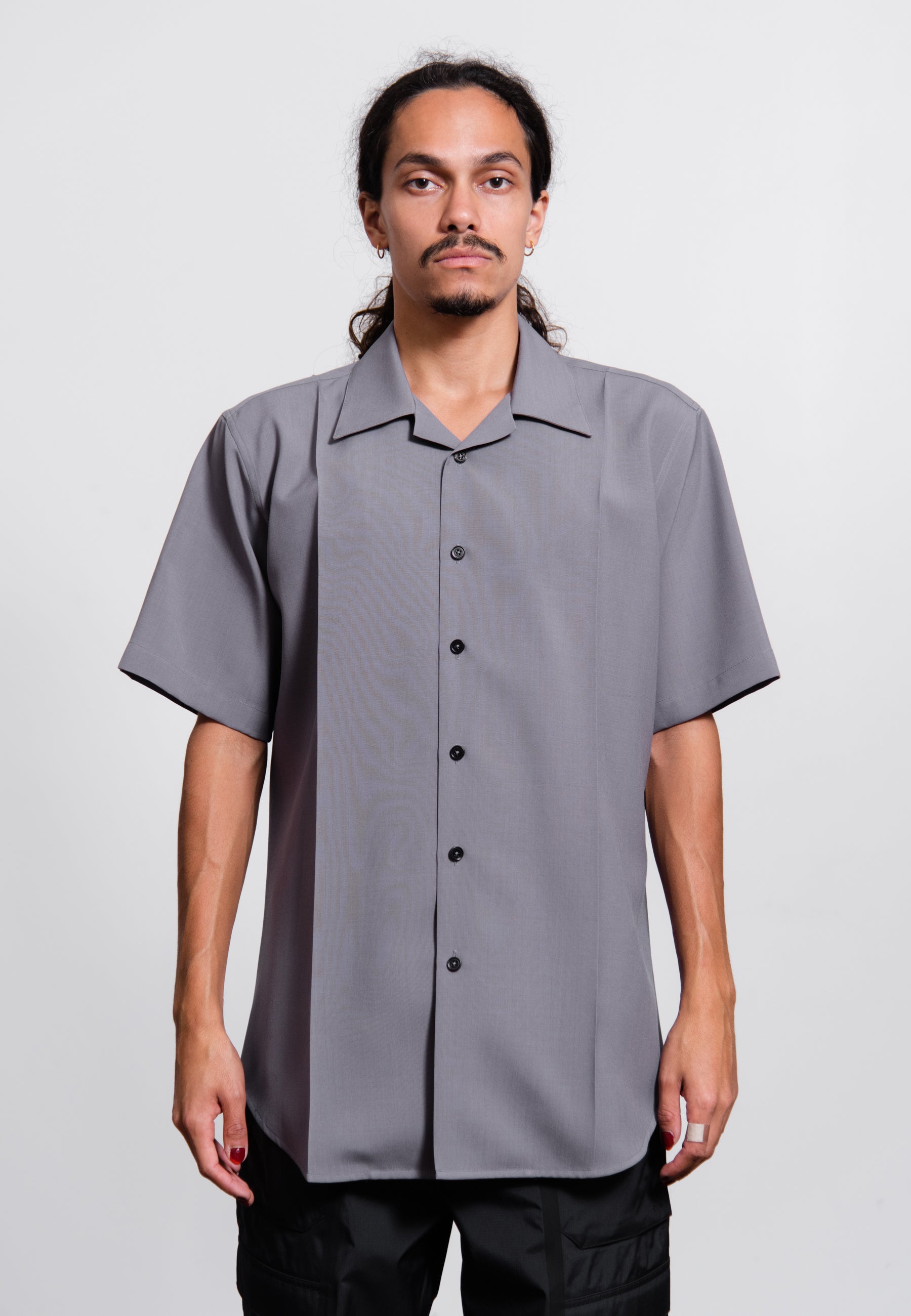 Fine Wool Canvas Shirt Lilac Grey JSMT600833 – NOMAD