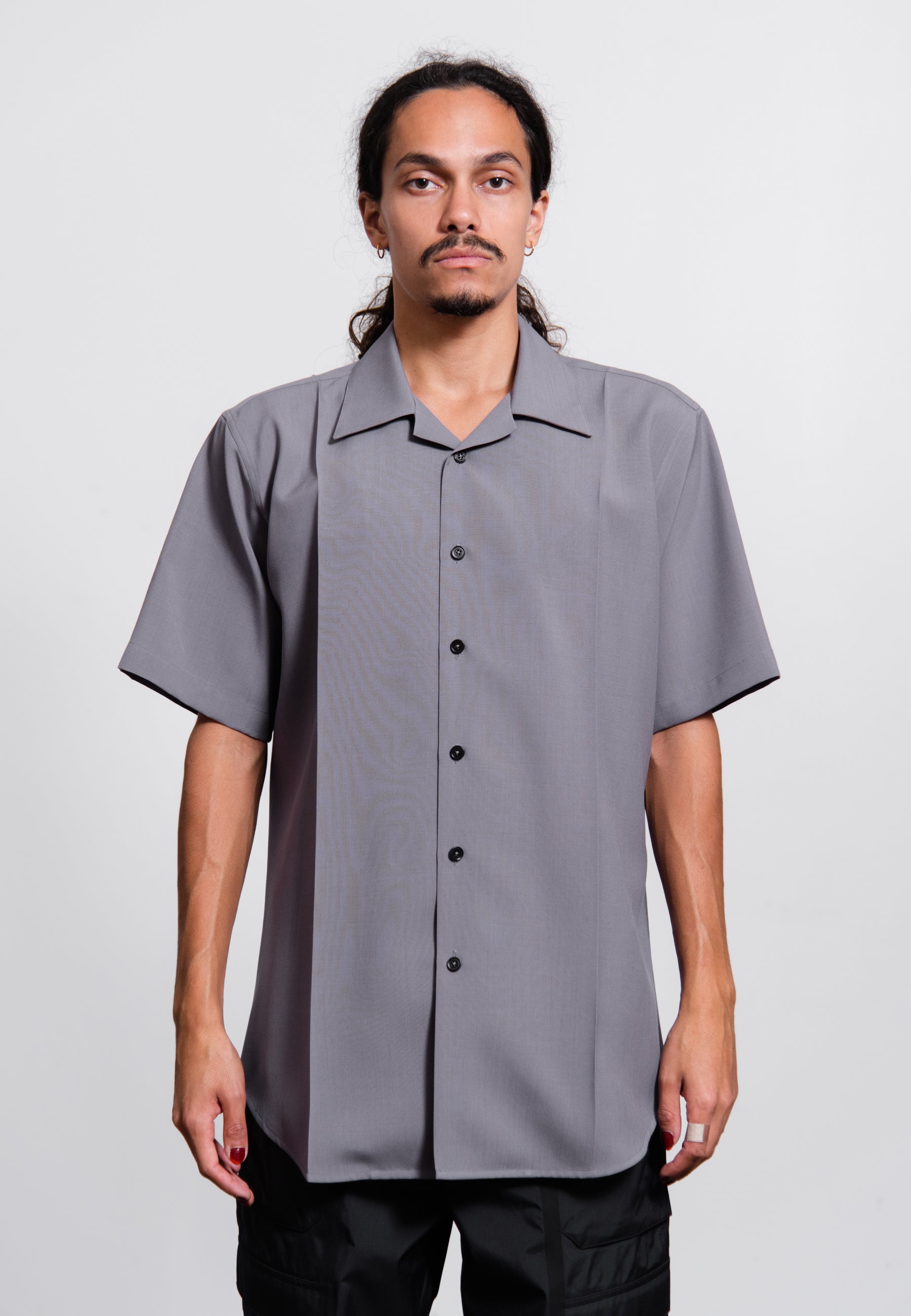 Fine Wool Canvas Shirt Lilac Grey JSMT600833