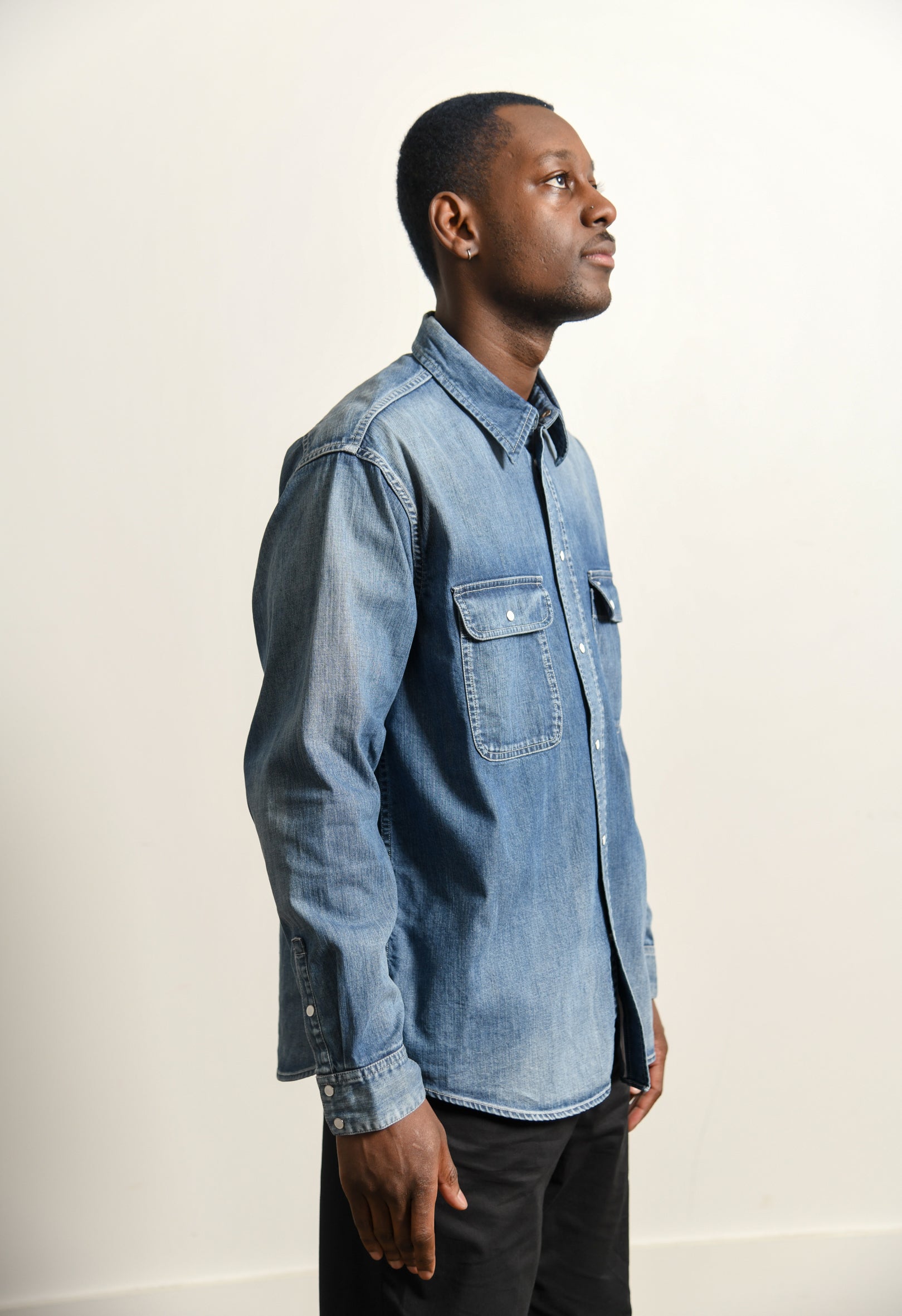 SS Handyman Shirt Damaged Indigo – NOMAD