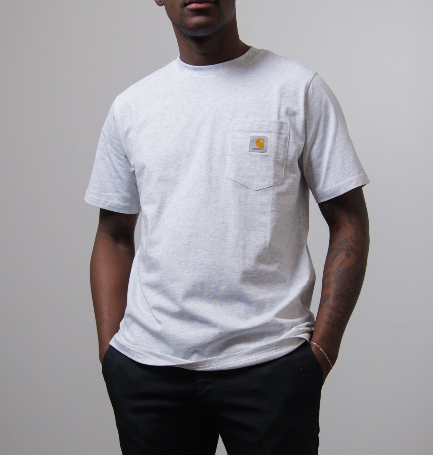 Short Sleeve Pocket Tee Ash Heather