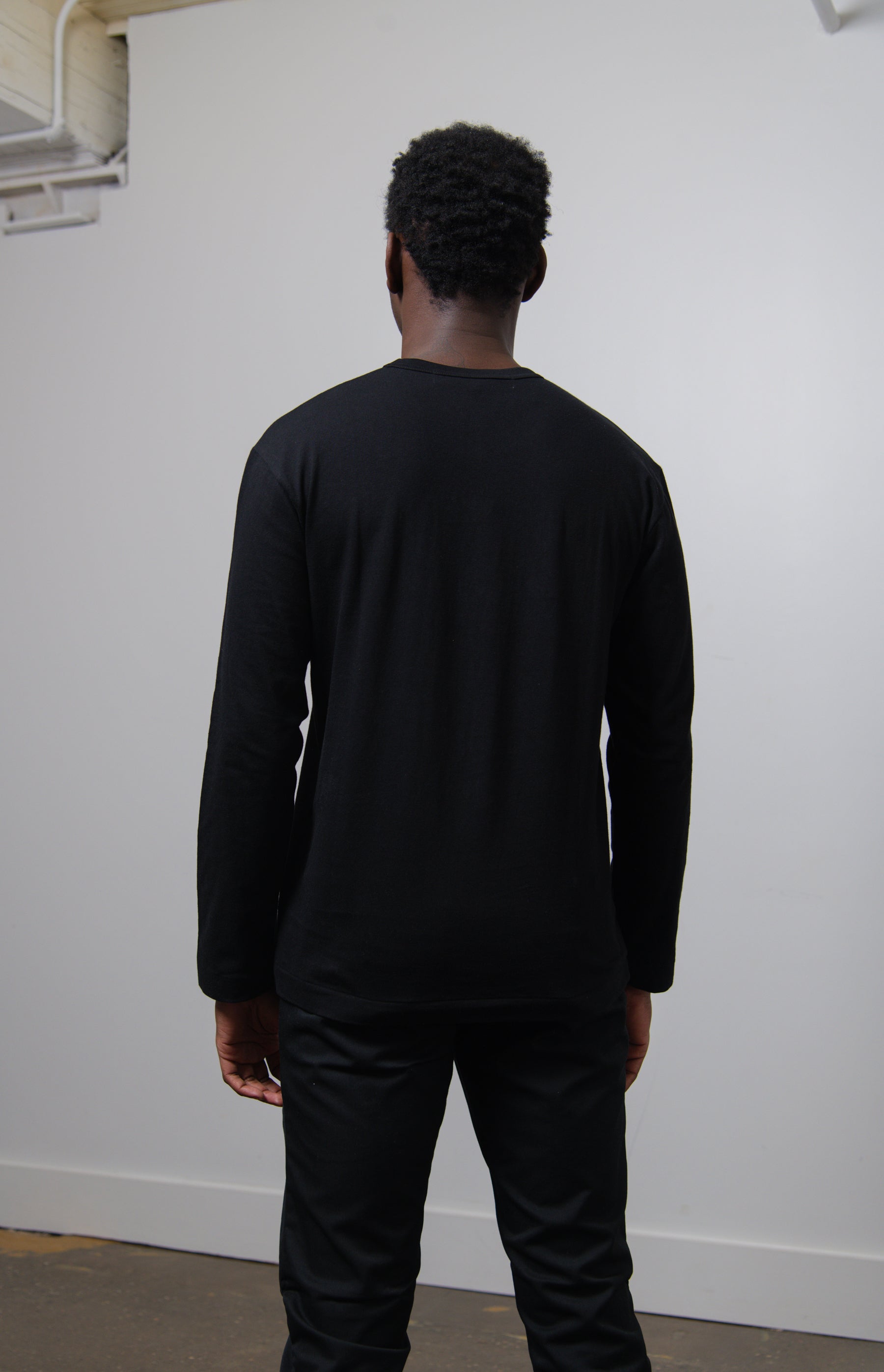 Long Sleeve Emblem Tee Black/Black T120