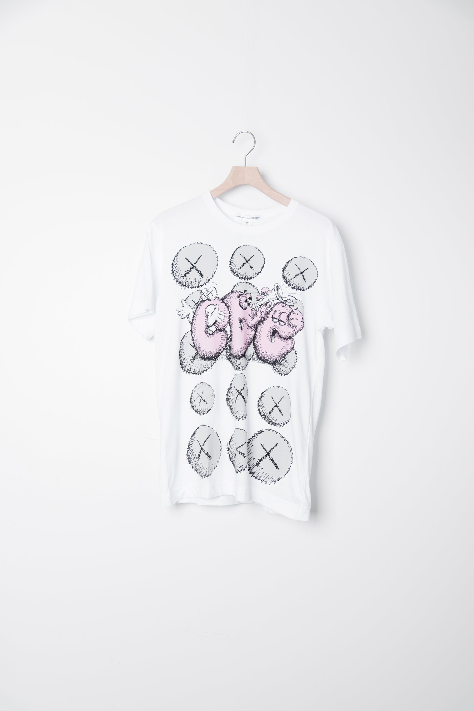 Kaws Eye Logo Tee White/Grey/Pink T003