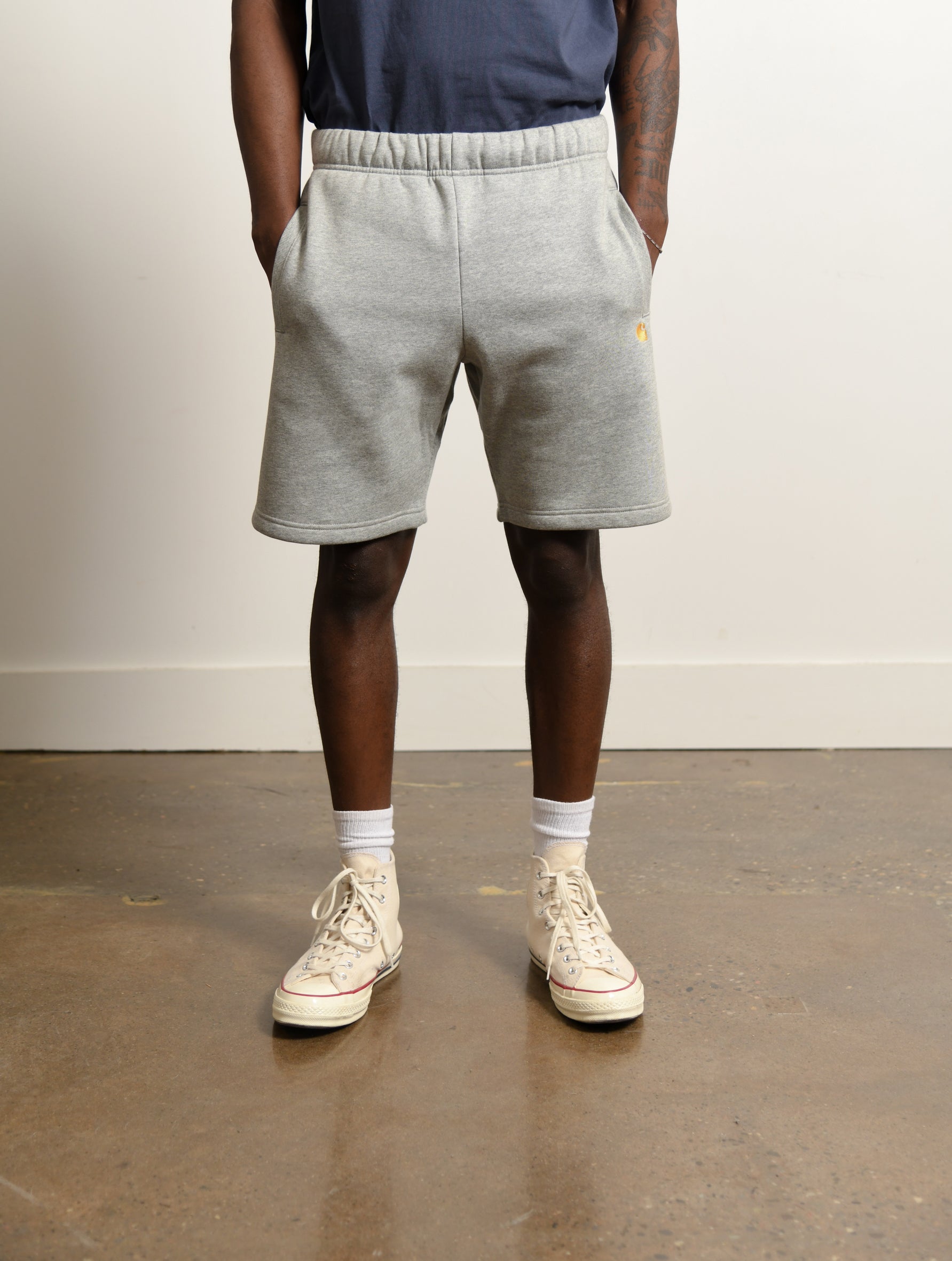 Chase Sweat Short Heather Grey/Gold