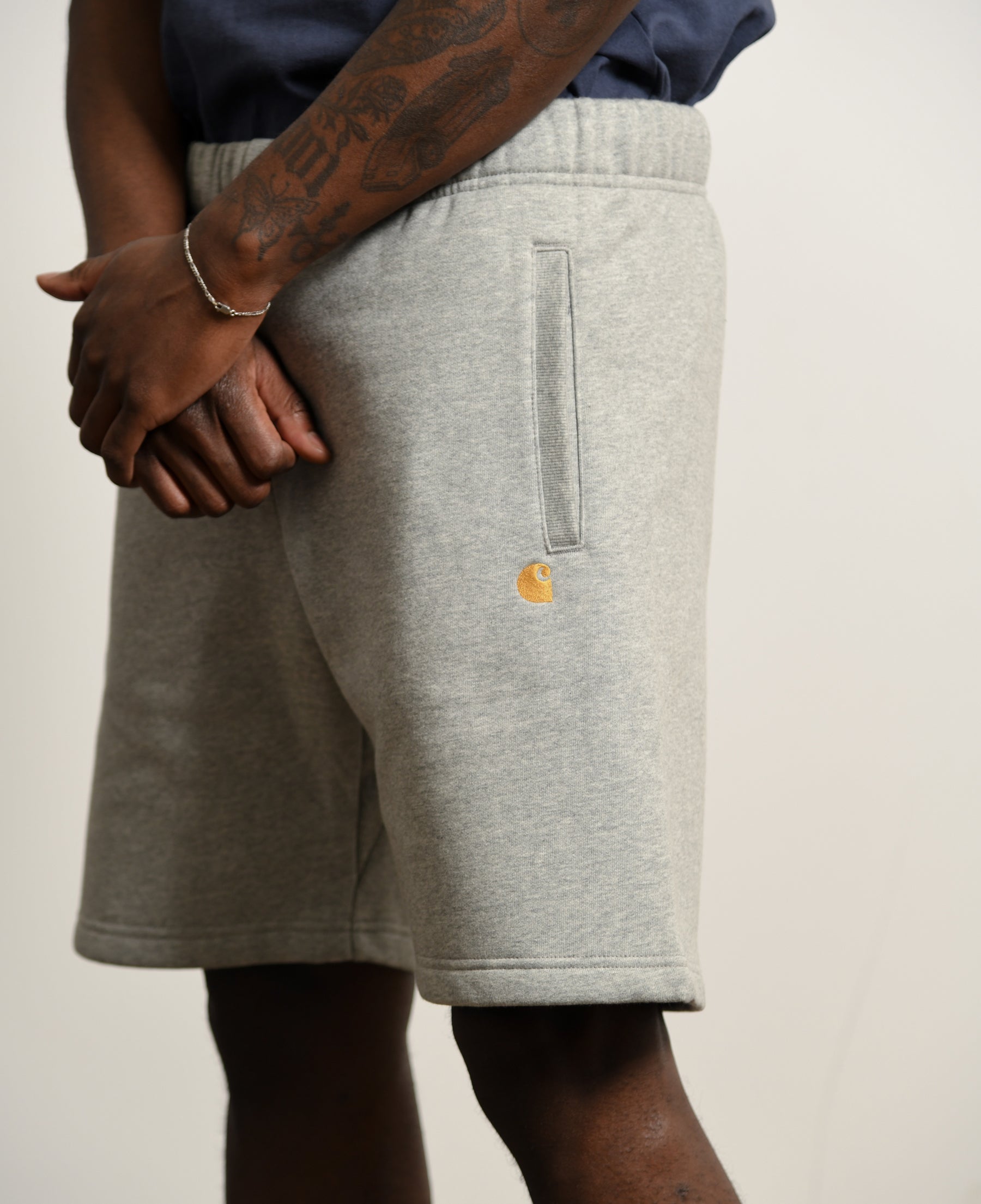 Chase Sweat Short Heather Grey/Gold