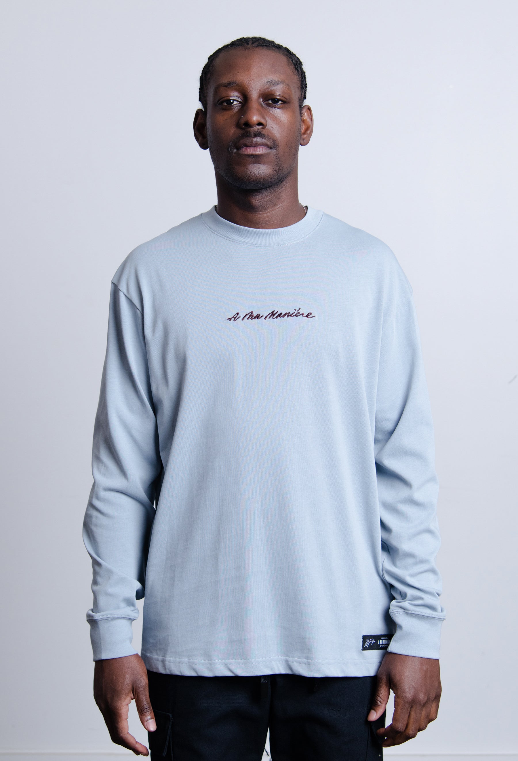 A Ma Maniére Long Sleeve Tee Obsidian Mist/Burgundy Crush DJ9758-464  (LAUNCH PRODUCT)