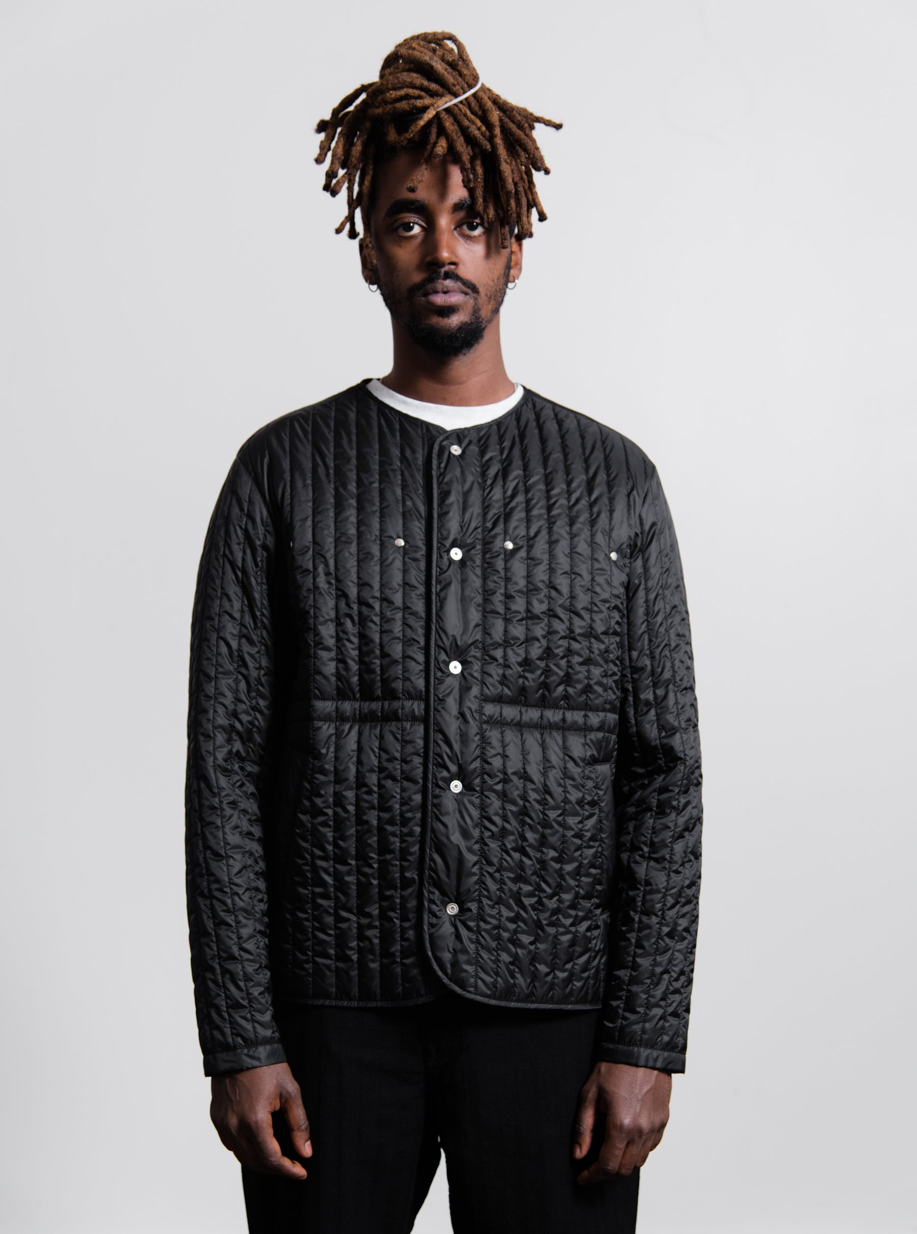 Quilted Liner Jacket Black