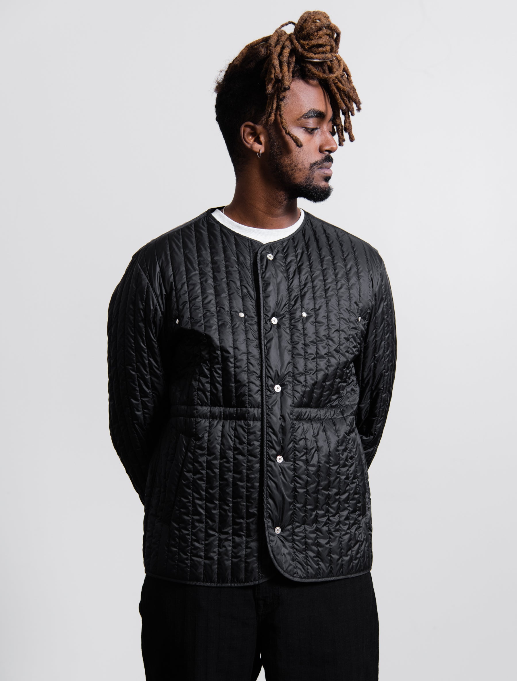 Quilted Liner Jacket Black