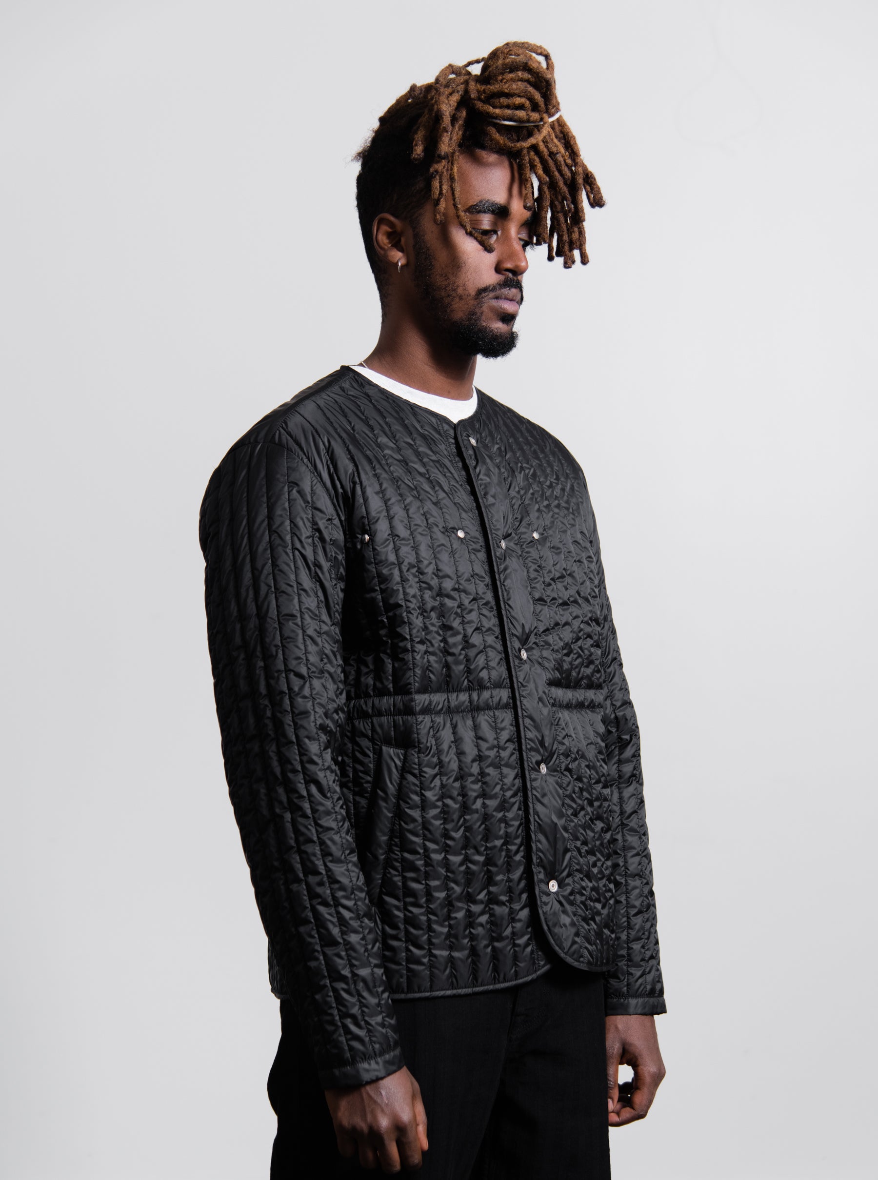 Quilted Liner Jacket Black