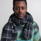 Narrow Check Scarf Black/Grey SCAR000109