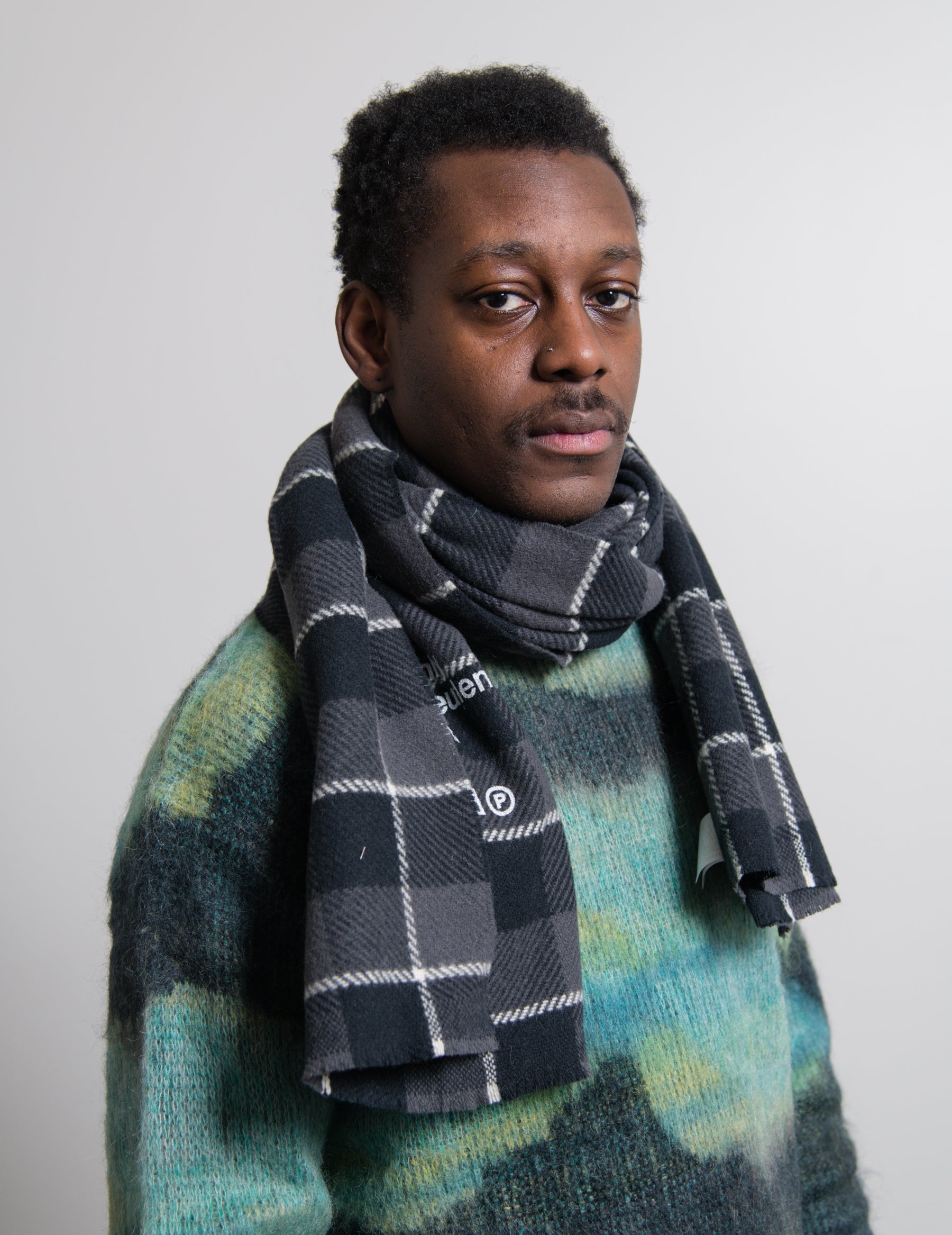 Acne studios cassiar check sales scarf