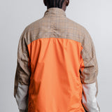 Wool Check Rip-Stop Jacket Beige/Brown/Orange J039