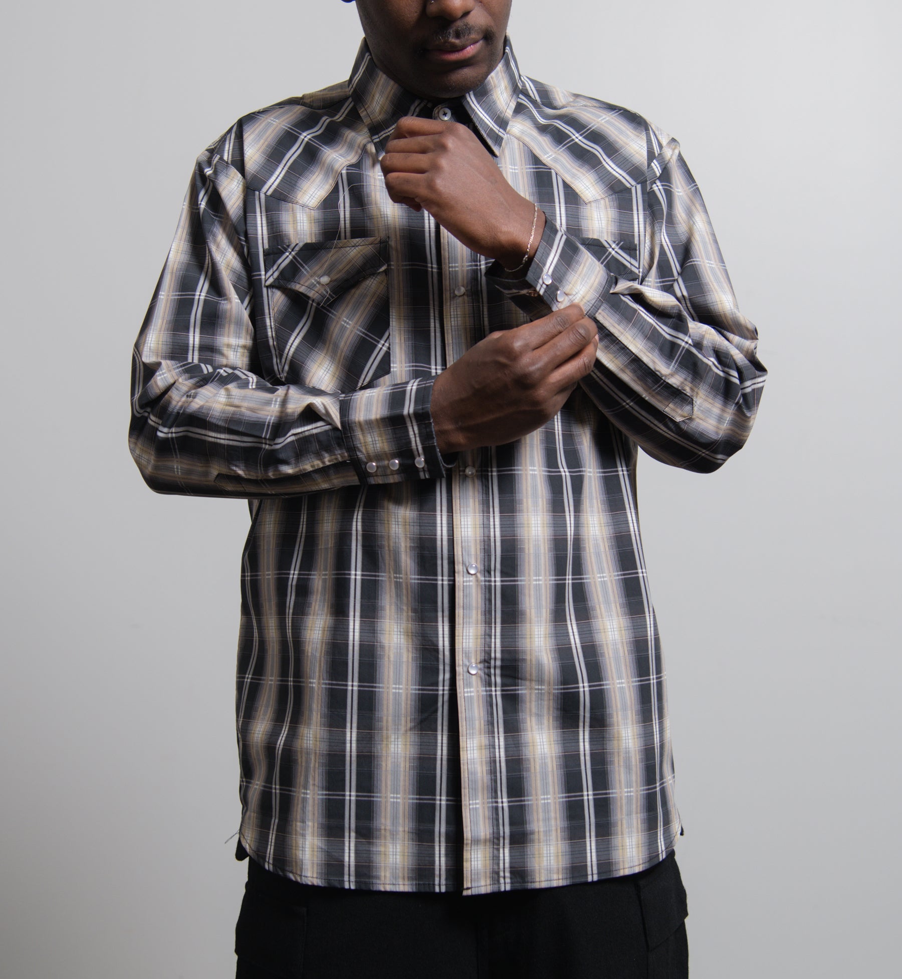 Western Shirt Grey/Black