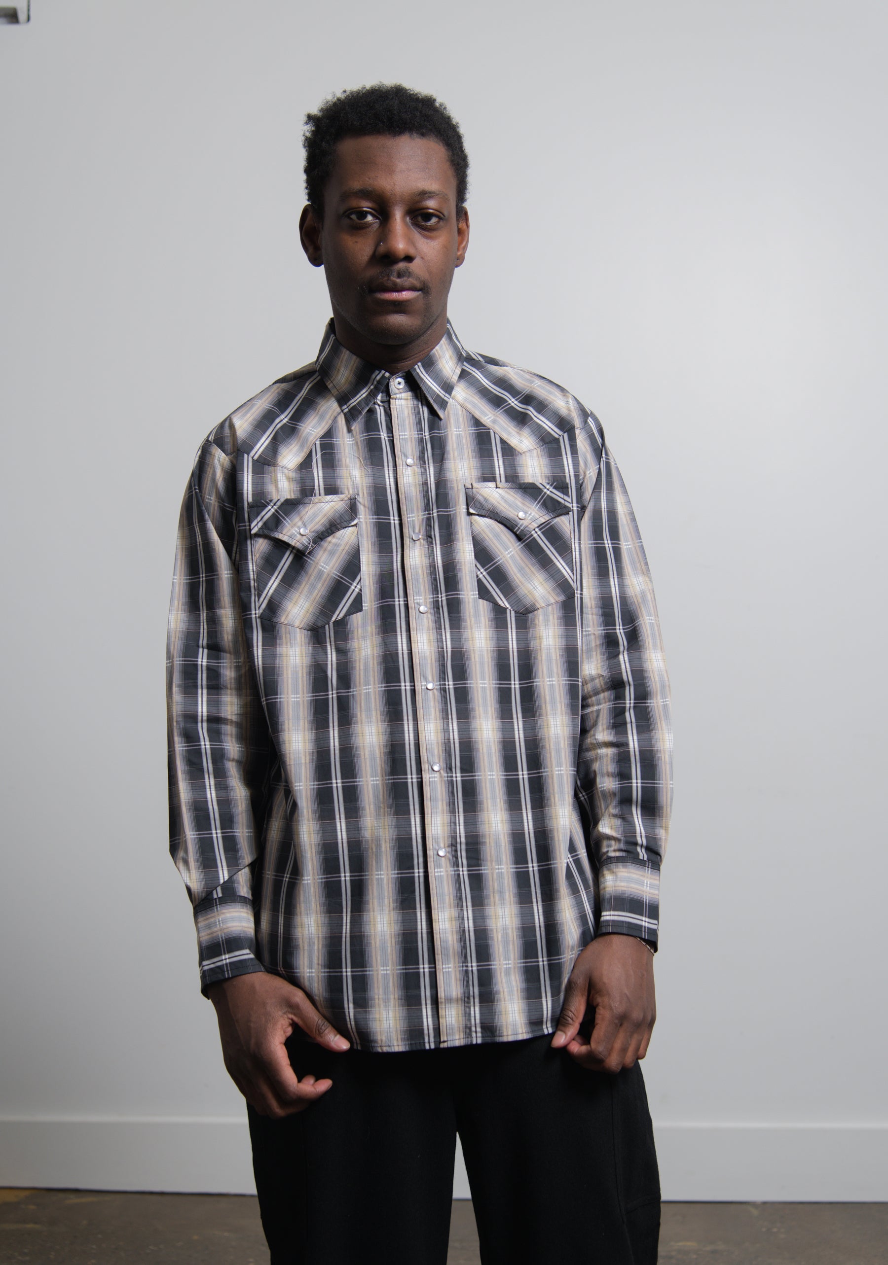 Western Shirt Grey/Black