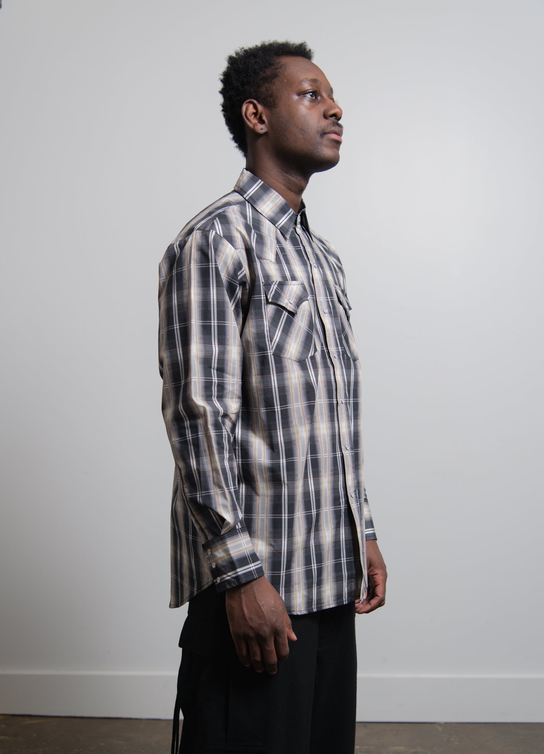 Western Shirt Grey/Black