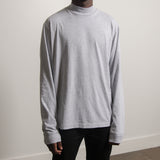 Mock Neck Tee Heather Grey TSHI000212