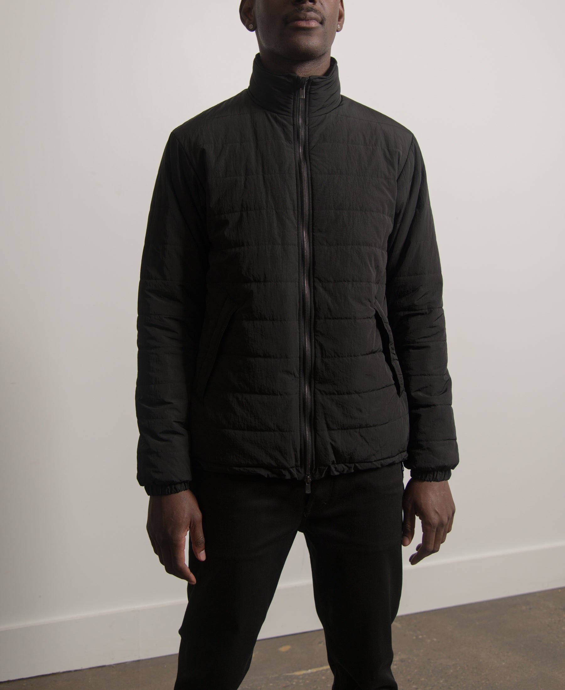 Ventilation Puffer Jacket Black