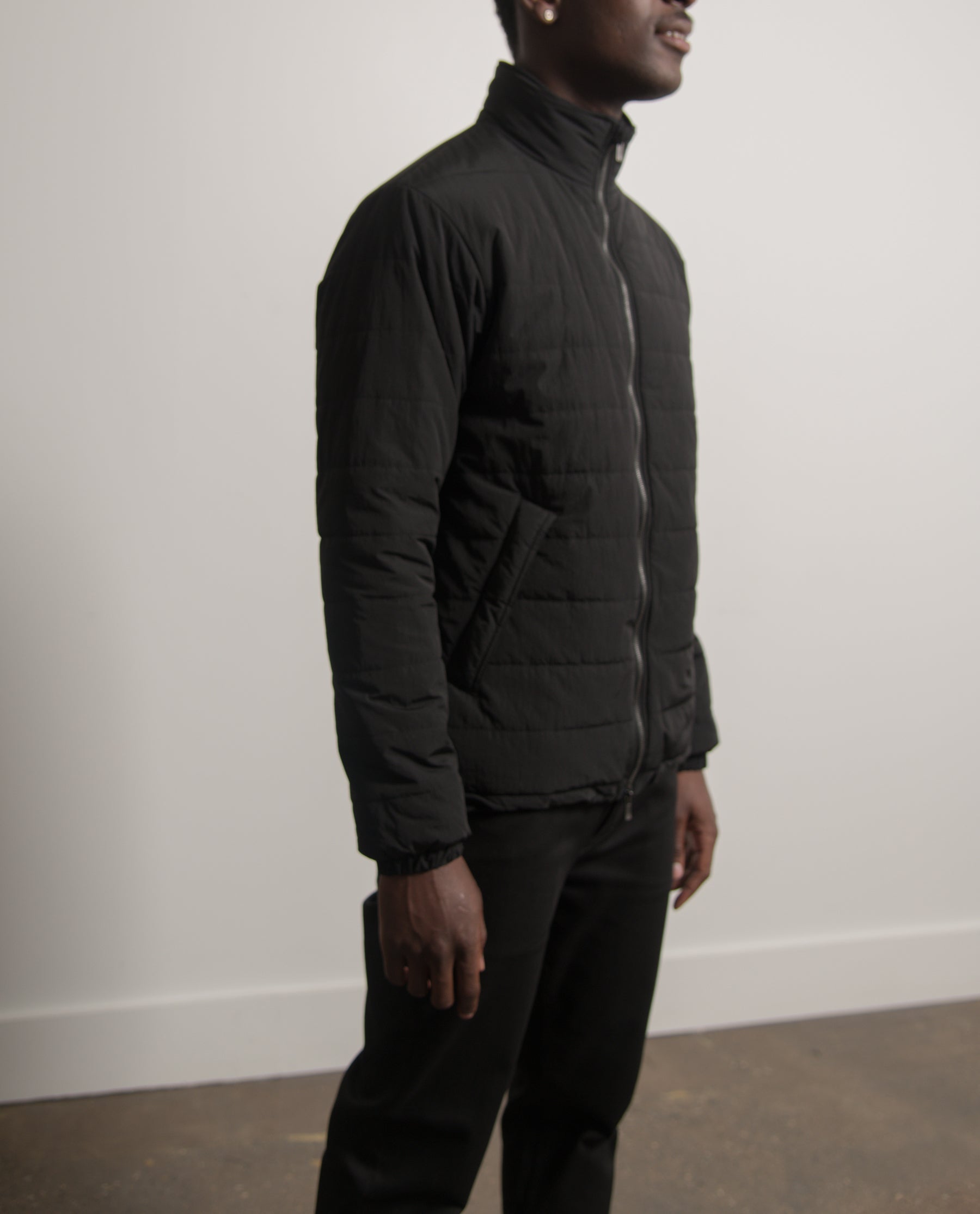 Ventilation Puffer Jacket Black