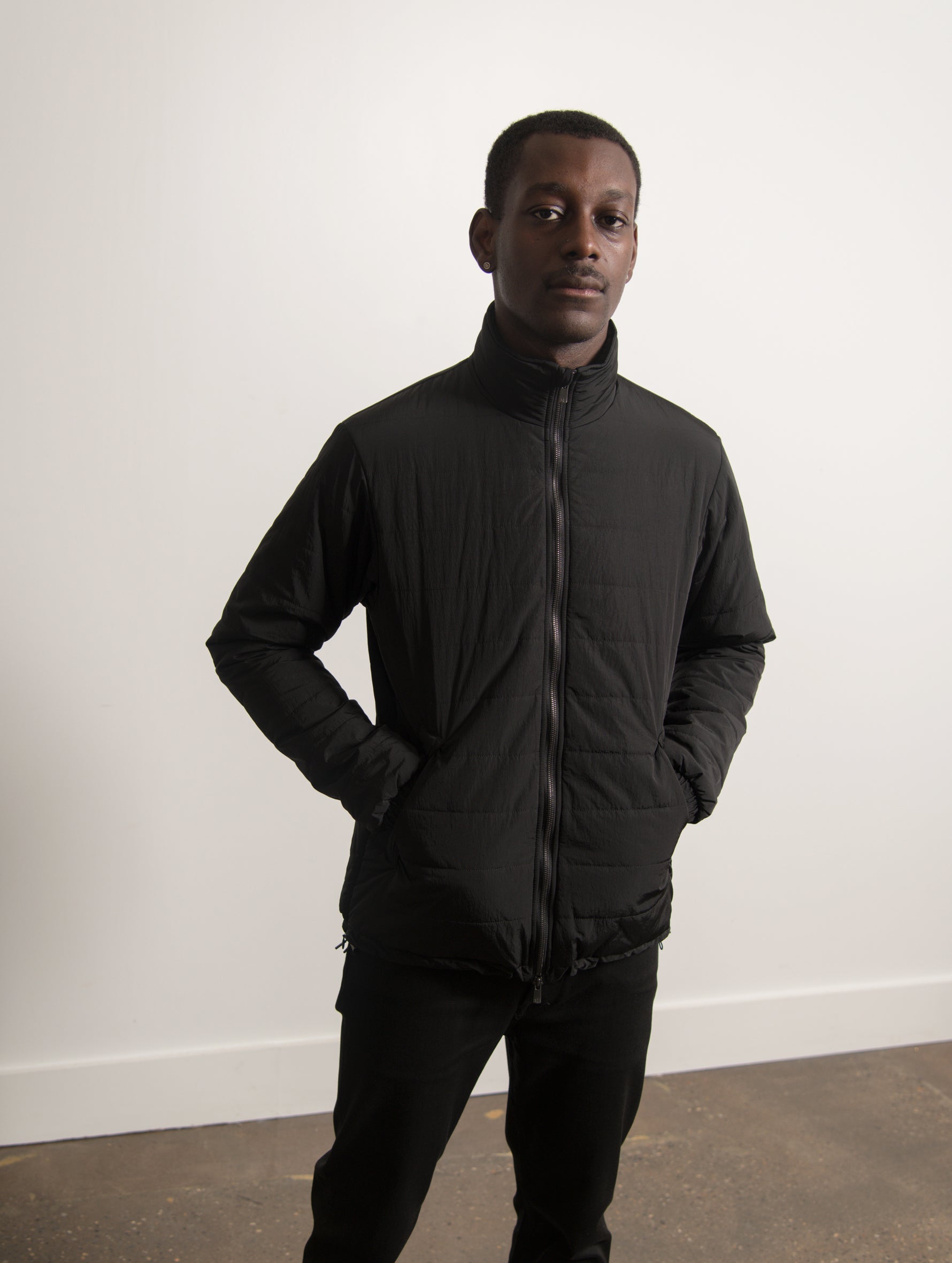 Ventilation Puffer Jacket Black