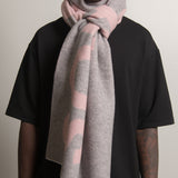 Double-Faced Wool Scarf Pink/Grey SCAR000114