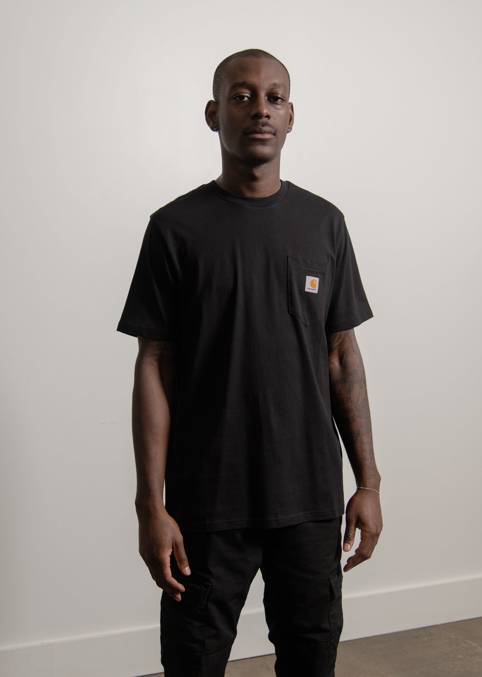 Short Sleeve Pocket Tee Black