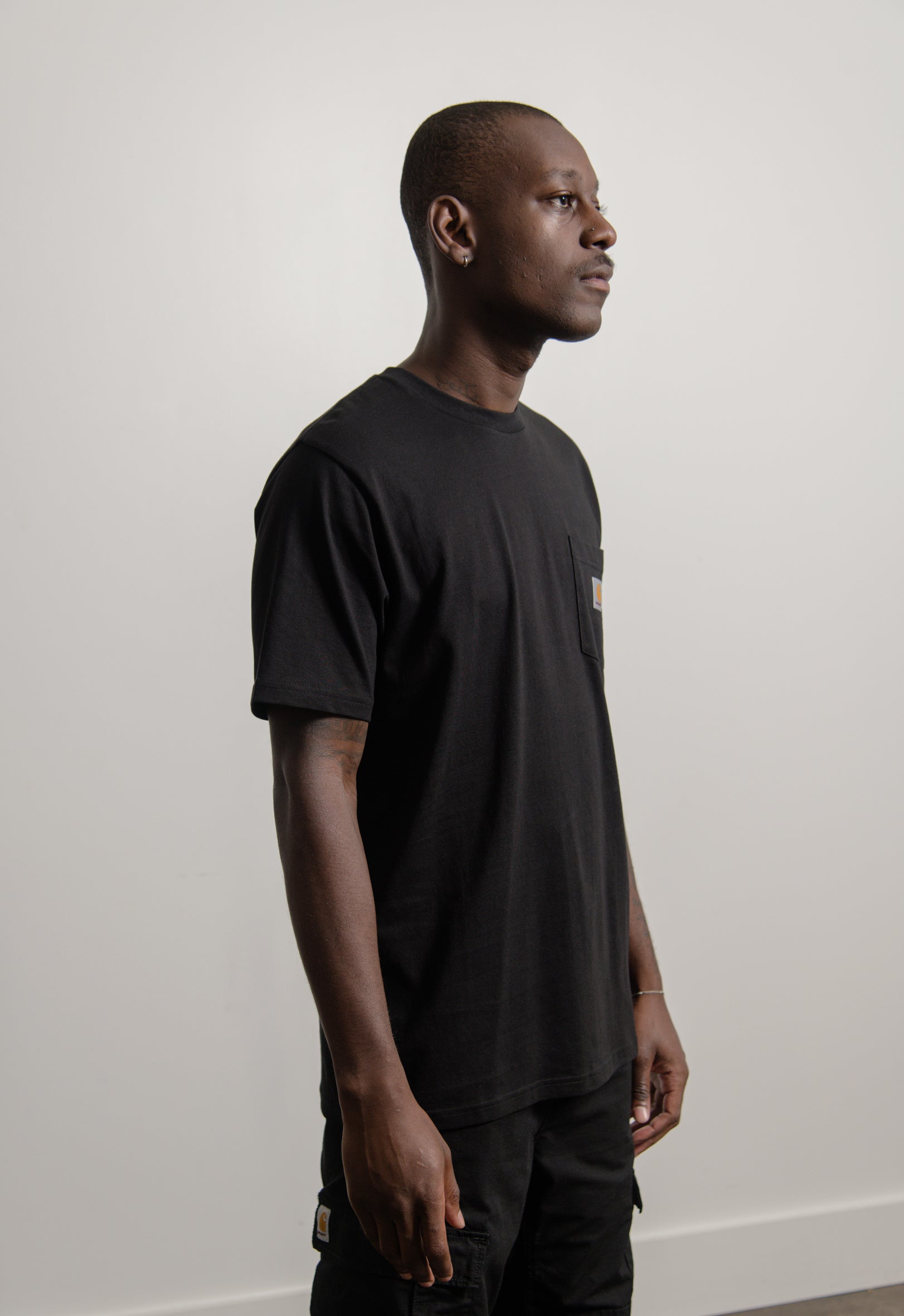 Short Sleeve Pocket Tee Black