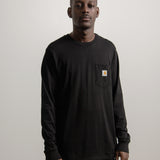 Long Sleeve Pocket Tee Black