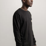 Long Sleeve Pocket Tee Black