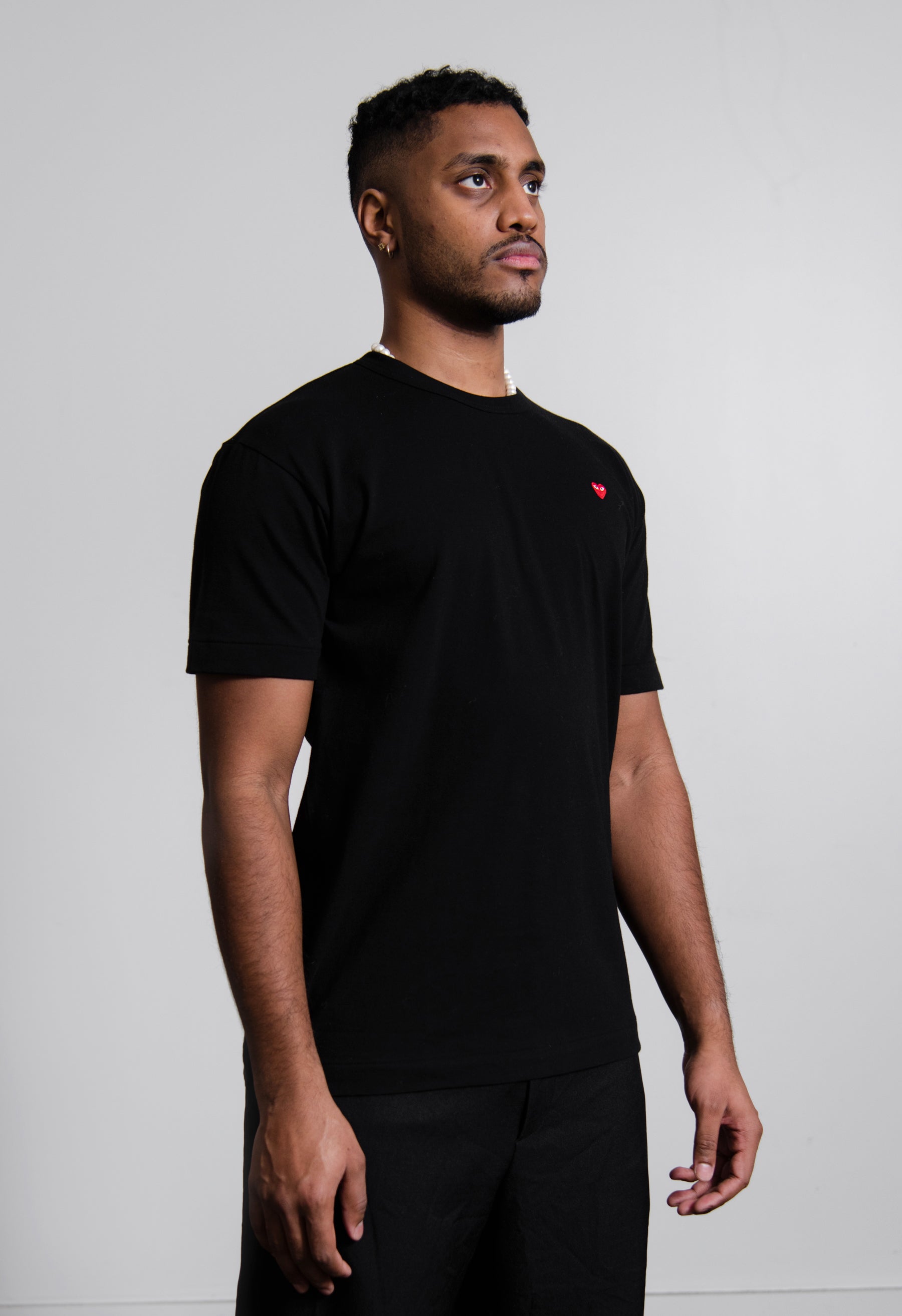 Short Sleeve Mini Emblem Tee Black/Red T200/T304