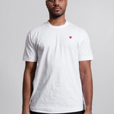 Short Sleeve Mini Emblem Tee White/Red T200/T304