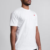 Short Sleeve Mini Emblem Tee White/Red T200/T304