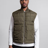 Rabbit Pocket Puffer Vest Olive