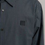 Face Logo Check Shirt Navy/Black SHIR000007