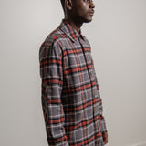 Patch Flannel Shirt Grey/Red SHIR000013
