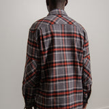Patch Flannel Shirt Grey/Red SHIR000013