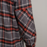 Patch Flannel Shirt Grey/Red SHIR000013