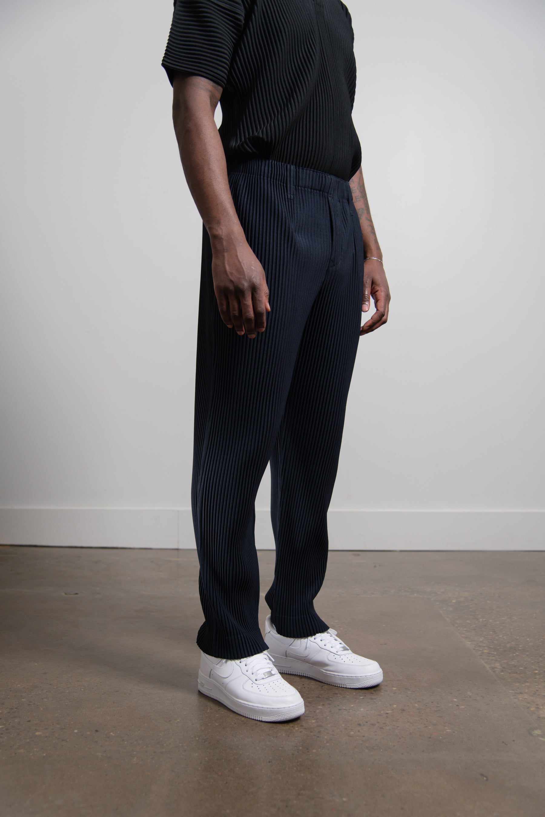 Basics Pleated Trouser Navy JF150-75