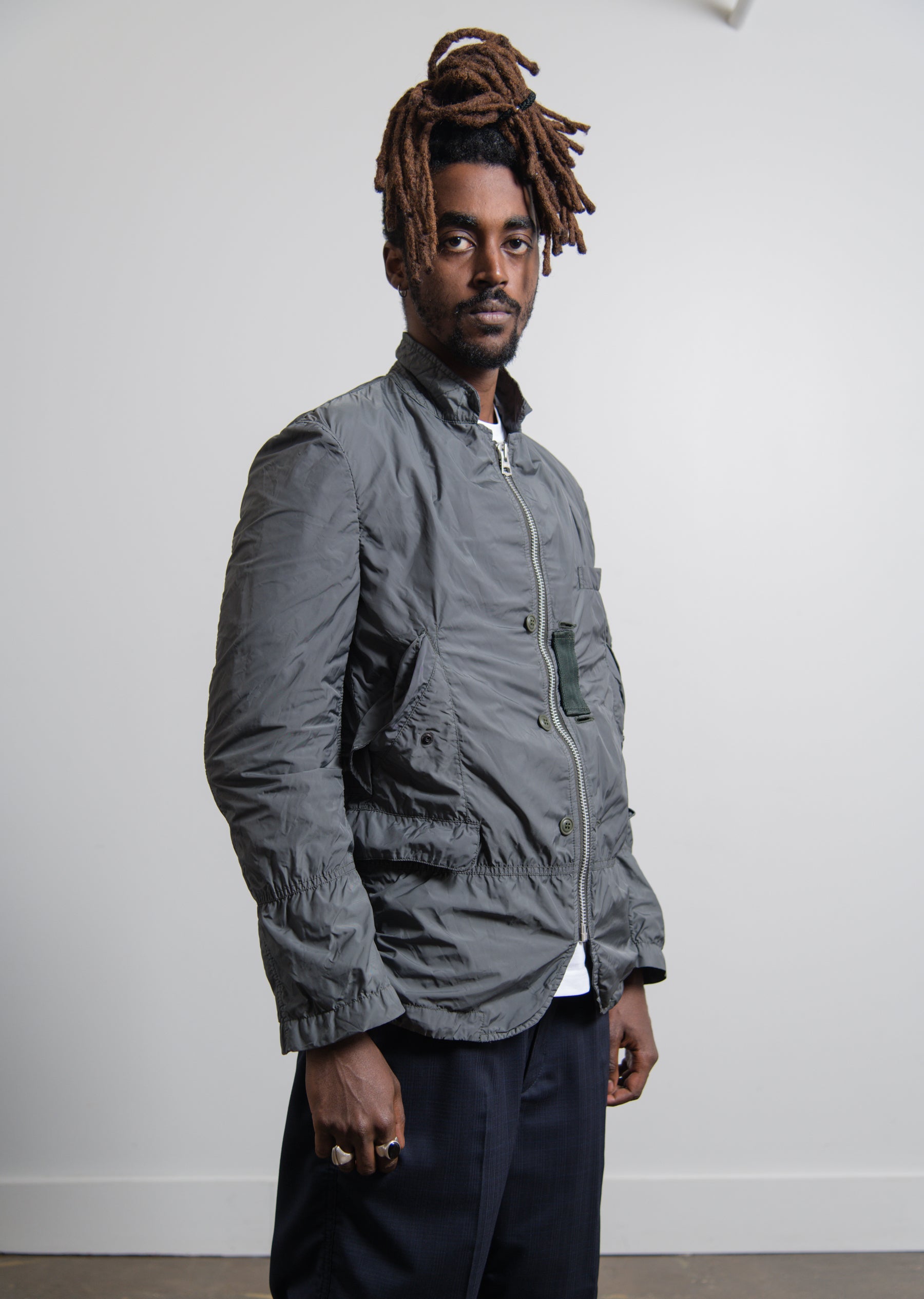Zip Blazer Jacket Sage Green J918